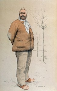 Emile Zola (1840-1902) portréja a „La Revue Illustree” címlapjáról, Florian metszete, 1887. február 15.